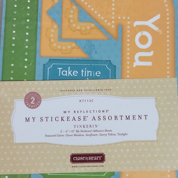 Close to My Heart Reflections Stickease X7113C Tinkerin' Robots Gears STEAM NEW - Picture 2 of 5